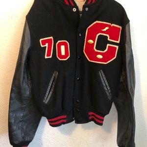 Vintage 50s Varsity Football Letterman Jacket 38